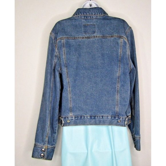 LEVI'S Women's Trucker Jean Jacket LL1310 Snaps Up Size Large - Picture 9 of 9